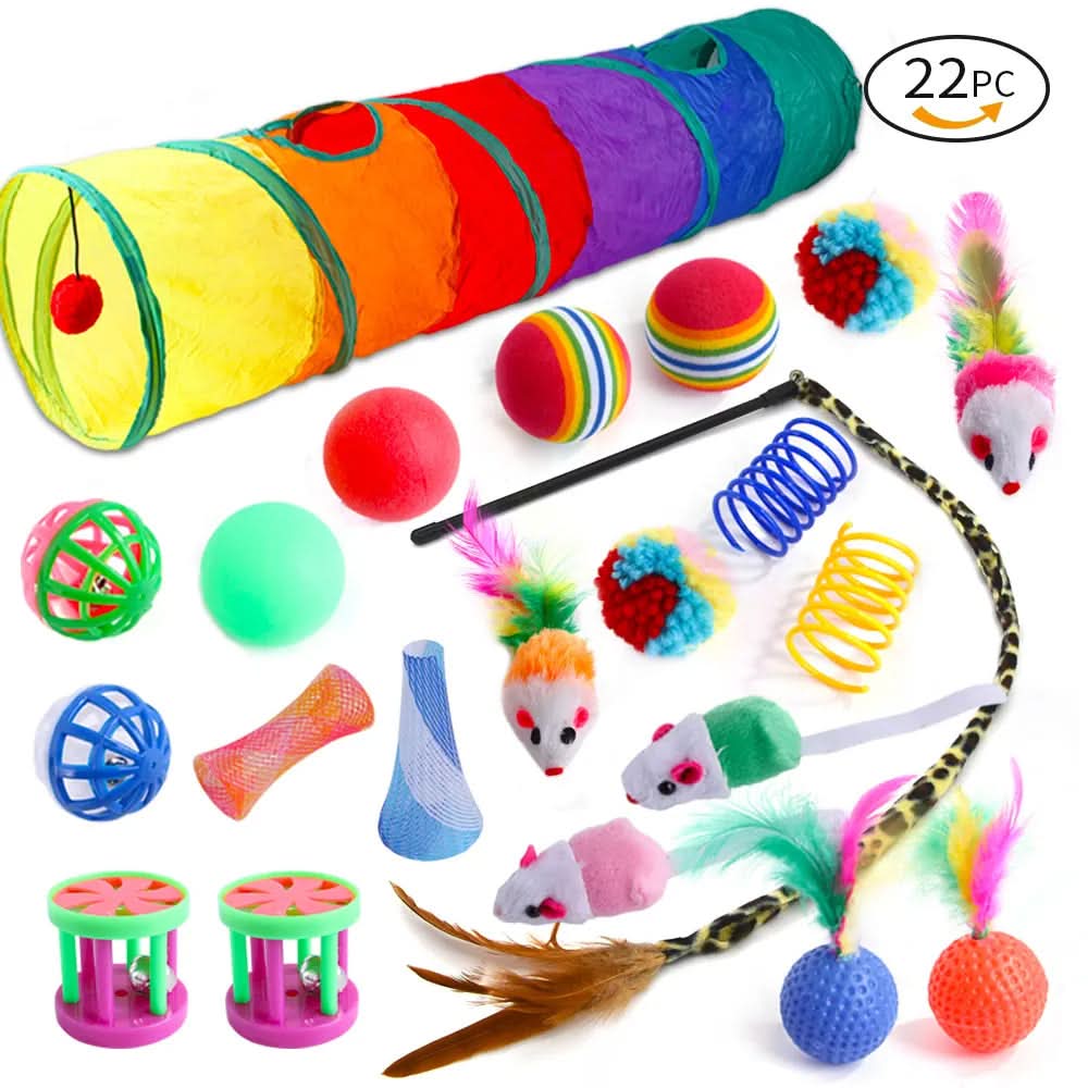 CT6205 1 Pieza Tunel Entrenamiento Y 22 Juguetes Para Mascota