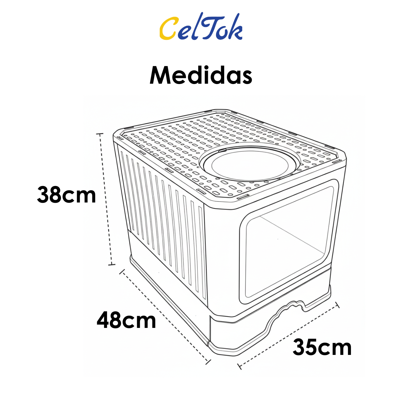 CT0143 1 Pieza De Arenero Cerrado Para Mascota