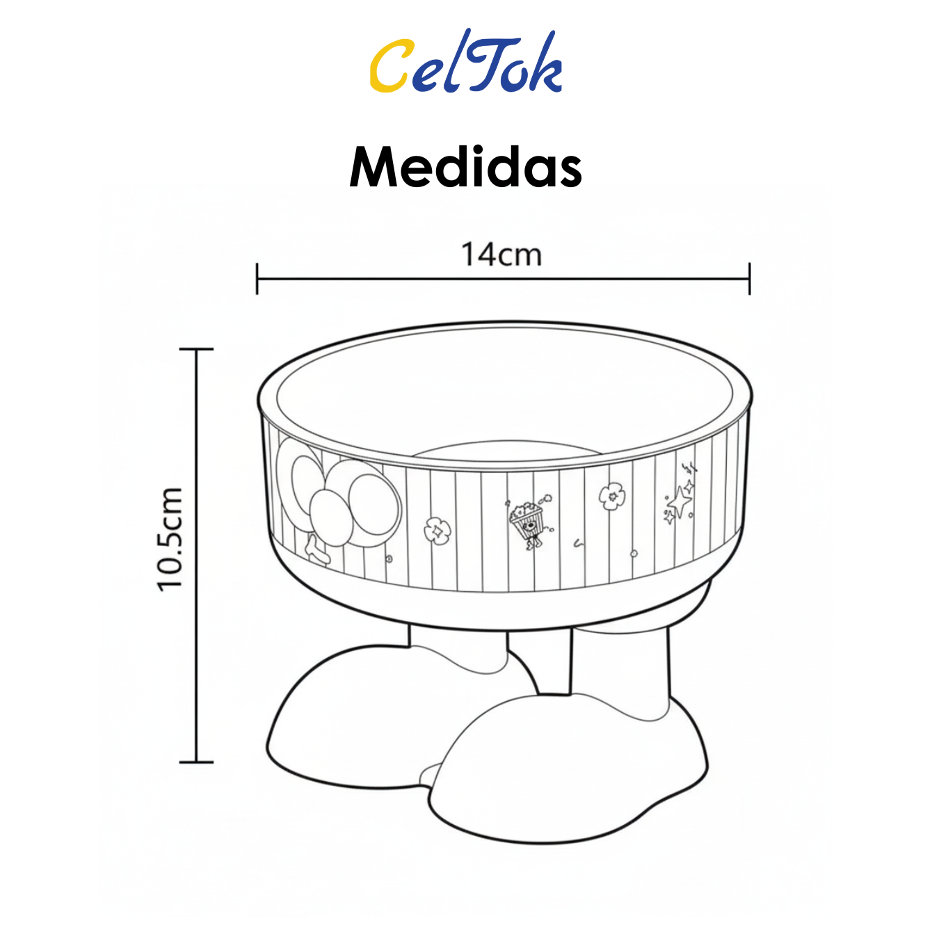 CT9757 1 Pieza De Tazon Elevado Para Mascota