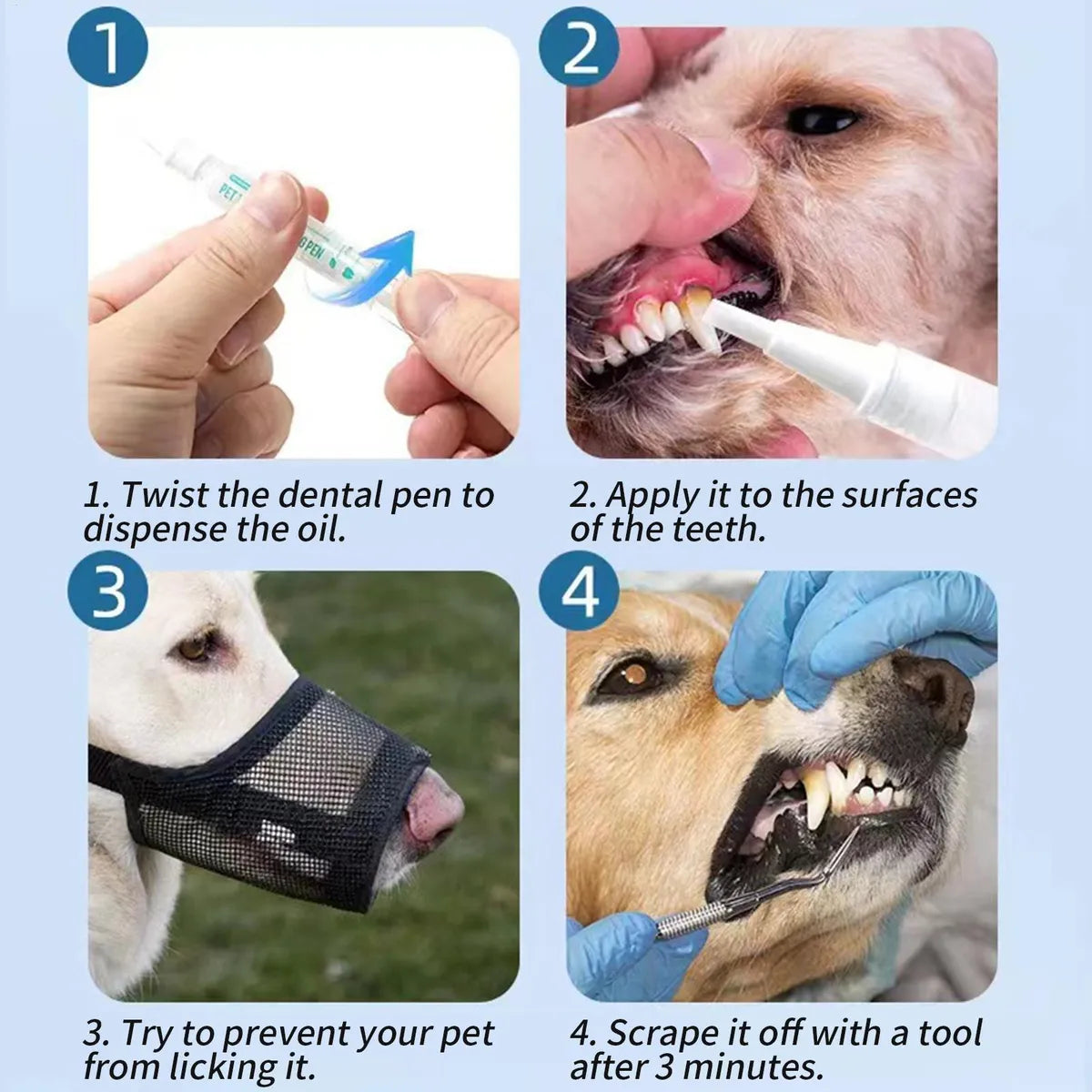 CT0453 1 Pieza De Pluma Limpiador Dental Para Mascota