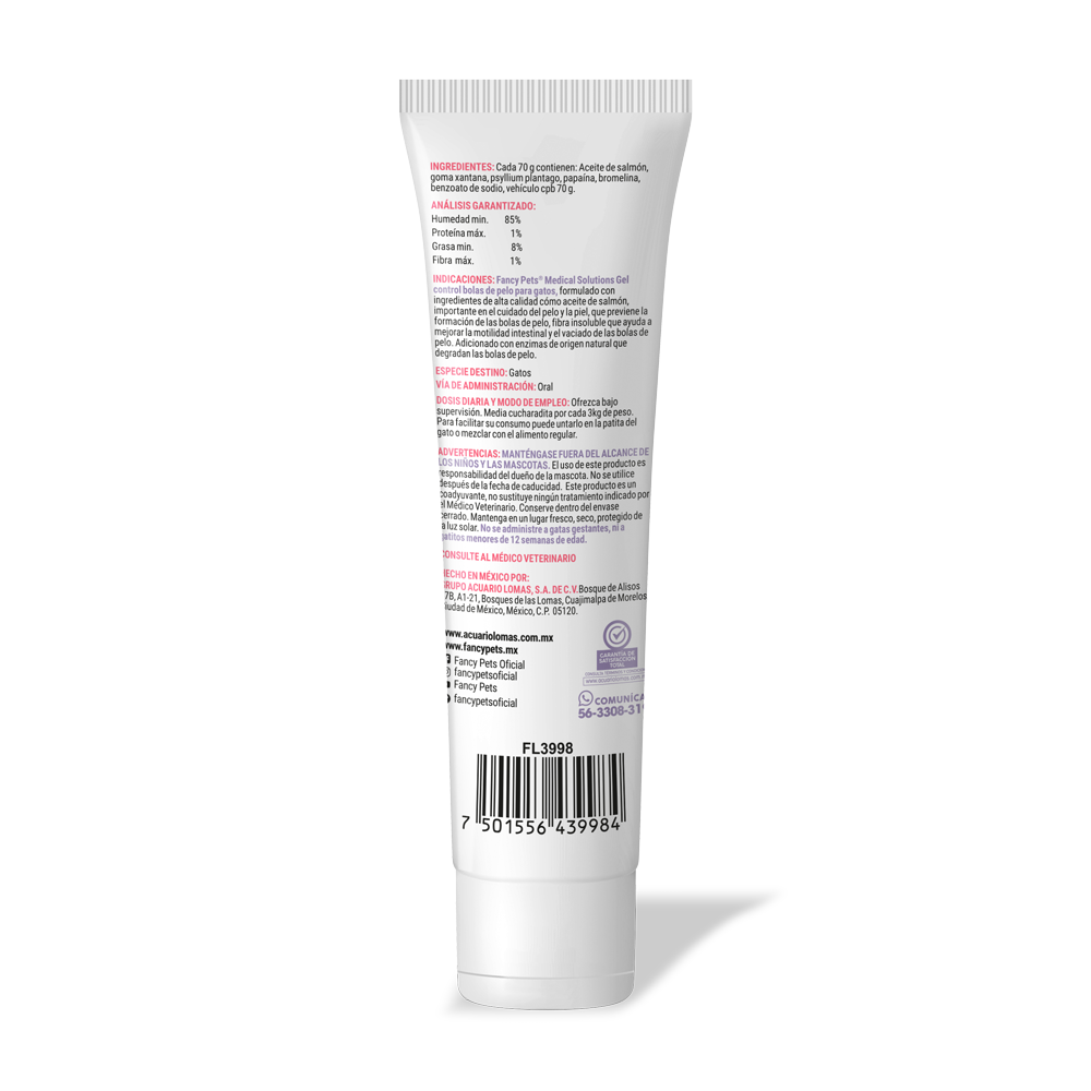 FL3998 1 Pieza de Gel Control De Bolas De Pelo Para Gato 70G
