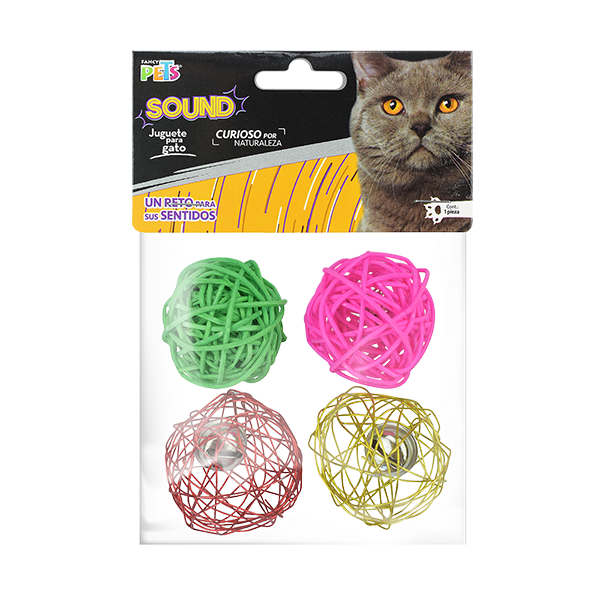 FL8256 1 Set 4 Piezas Juguete Sound Bola Con Sonido Para Mascotas
