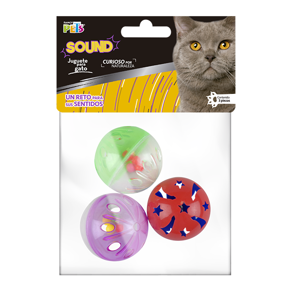 FL8266 1 Set 3 Piezas Juguete Sound Pelota Con Sonido Para Mascotas