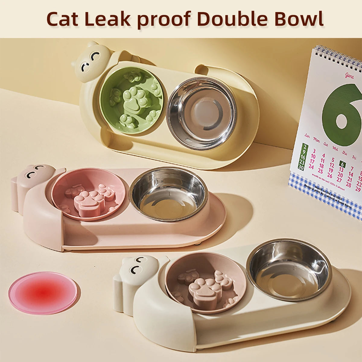 CT0150 1 Pieza De Tazón Doble Para Mascota