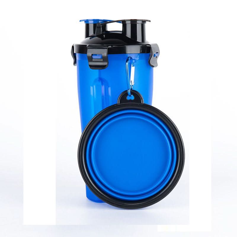 CT0097 1 Pieza Vaso Para Croquetas y Agua Más Plato Plegable de Silicona
