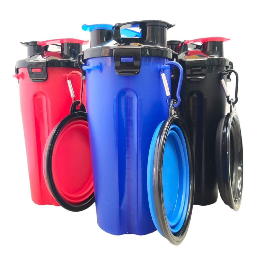 CT0097 1 Pieza Vaso Para Croquetas y Agua Más Plato Plegable de Silicona