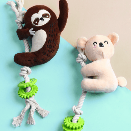 CT0742 1 Pieza De Juguete De Cuerda Y Peluche Con Diseño de Animalito Para Mascota