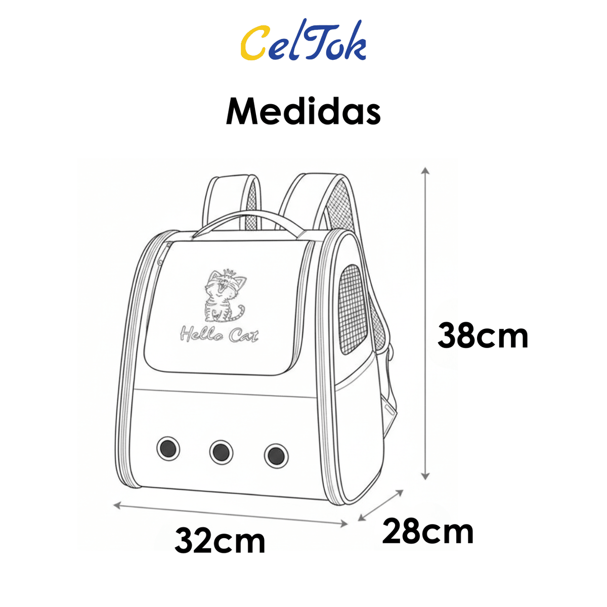 CT1450 1 Pieza De Mochila Transportadora Para Mascota