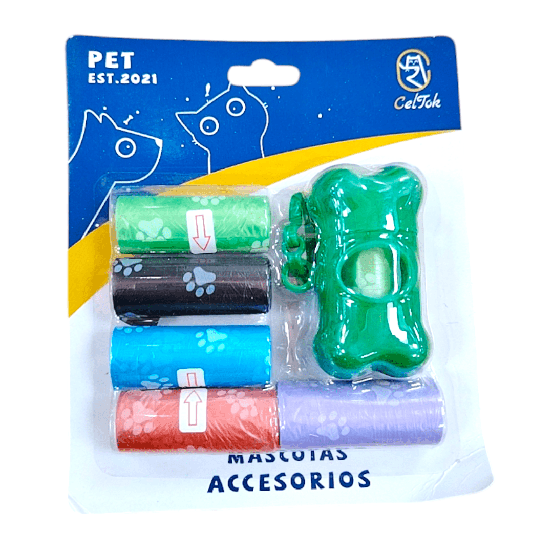 CT7555 1 Pieza De Dispensador con 6 Rollos De Bolsa Para Mascota