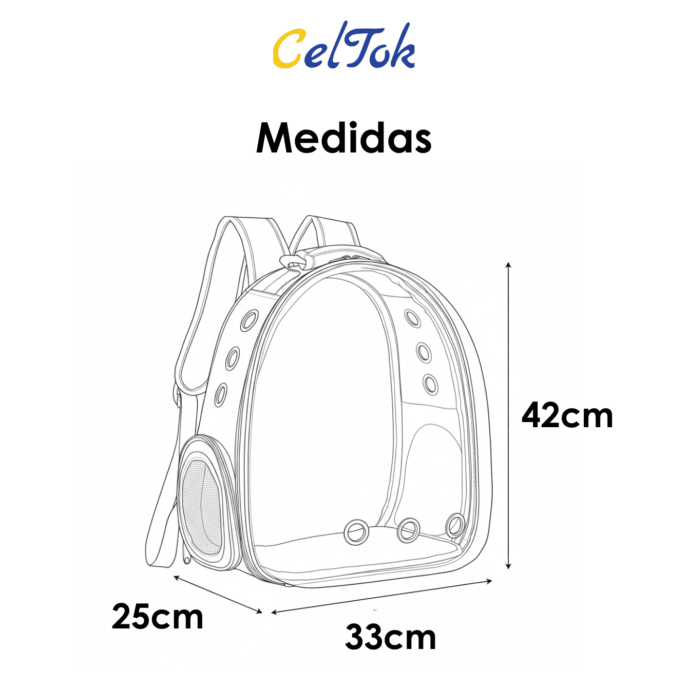 CT8910 1 Pieza Mochila Transportadora/Portadora Para Mascotas