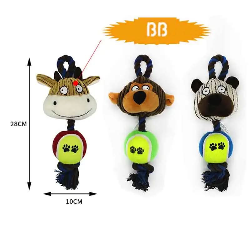 CT9558 1 Pieza De Juguete De Cuerda Y Peluche Con Diseño de Animalito Para Mascota