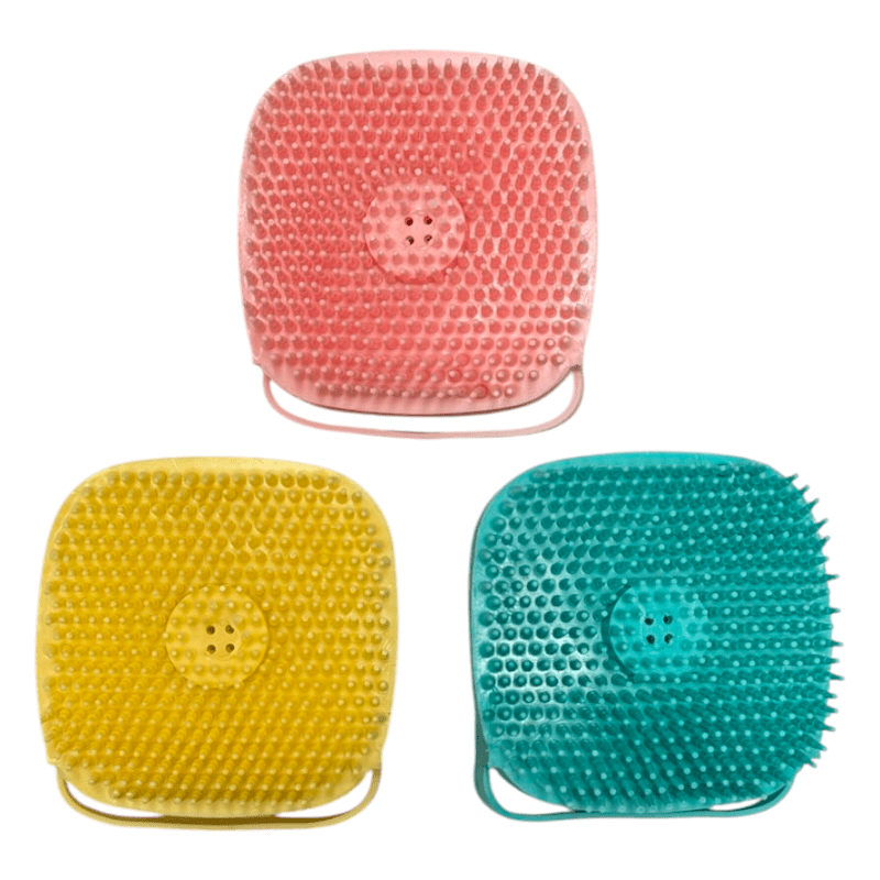 CT9831 1 Pieza Cepillo Para Baño De Mascota Con Deposito Para Jabón
