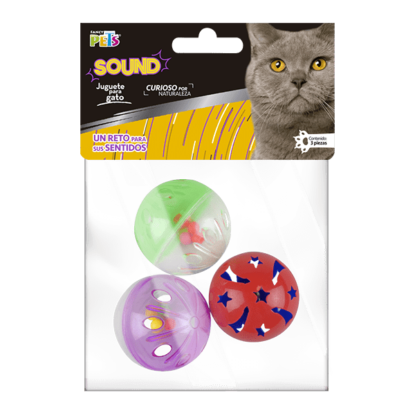 FL8266 1 Set 3 Piezas Juguete Sound Pelota Con Sonido Para Mascotas