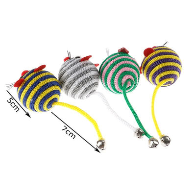 CT9797 1 Set de 2 Piezas De Pelota Con Cola De Cascabel Para Mascota