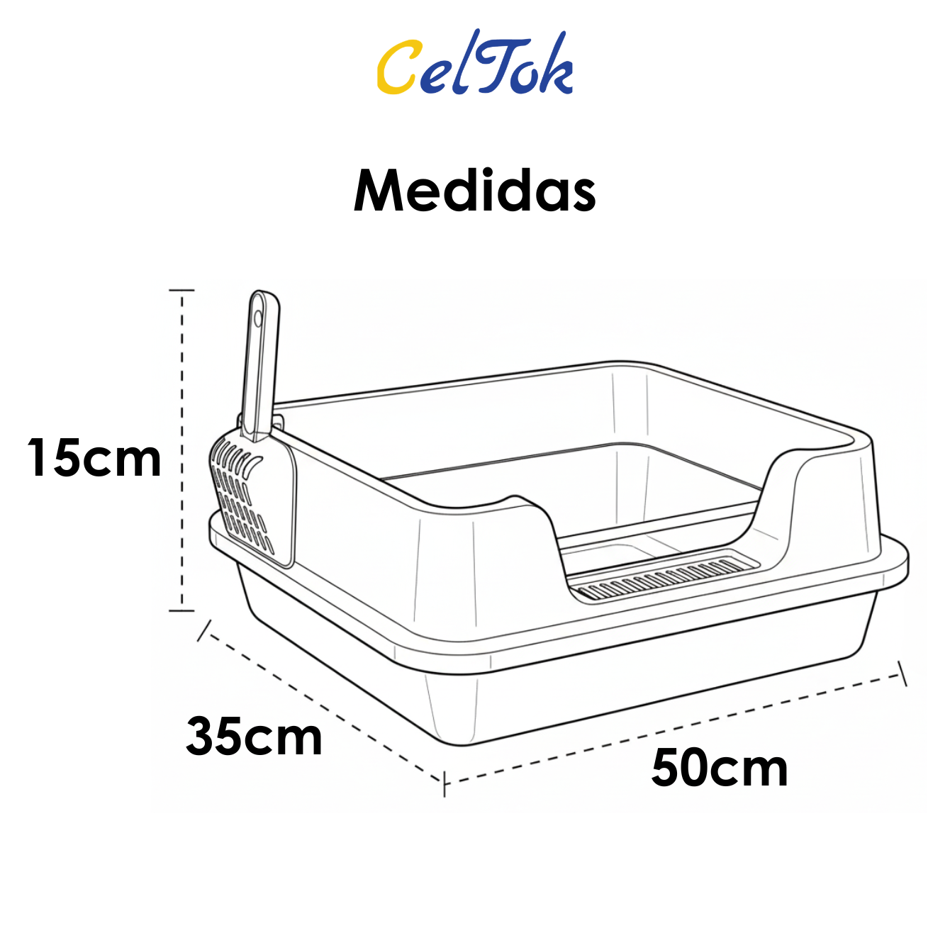 CT3293 1 Pieza De Arenero De Acero Inox Para Mascota