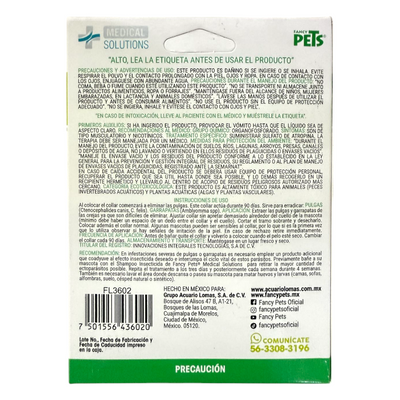 FL3602 1 Pieza De Collar Antipulgas Para Razas Chicas y Cachorros