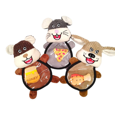 CT0711 1 Pieza De Juguete Mordedor De Peluche Con Diseño de Animalito Para Mascota