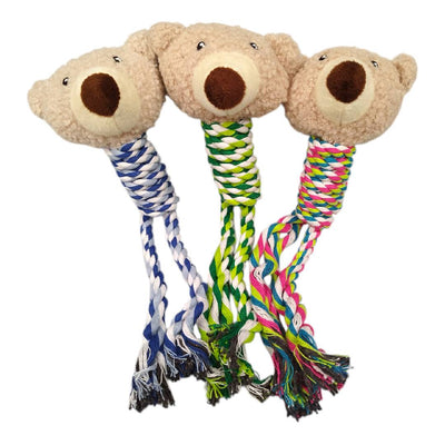 CT9589 1 Pieza De Juguete De Cuerda Y Peluche Con Diseño de Oso Para Mascota