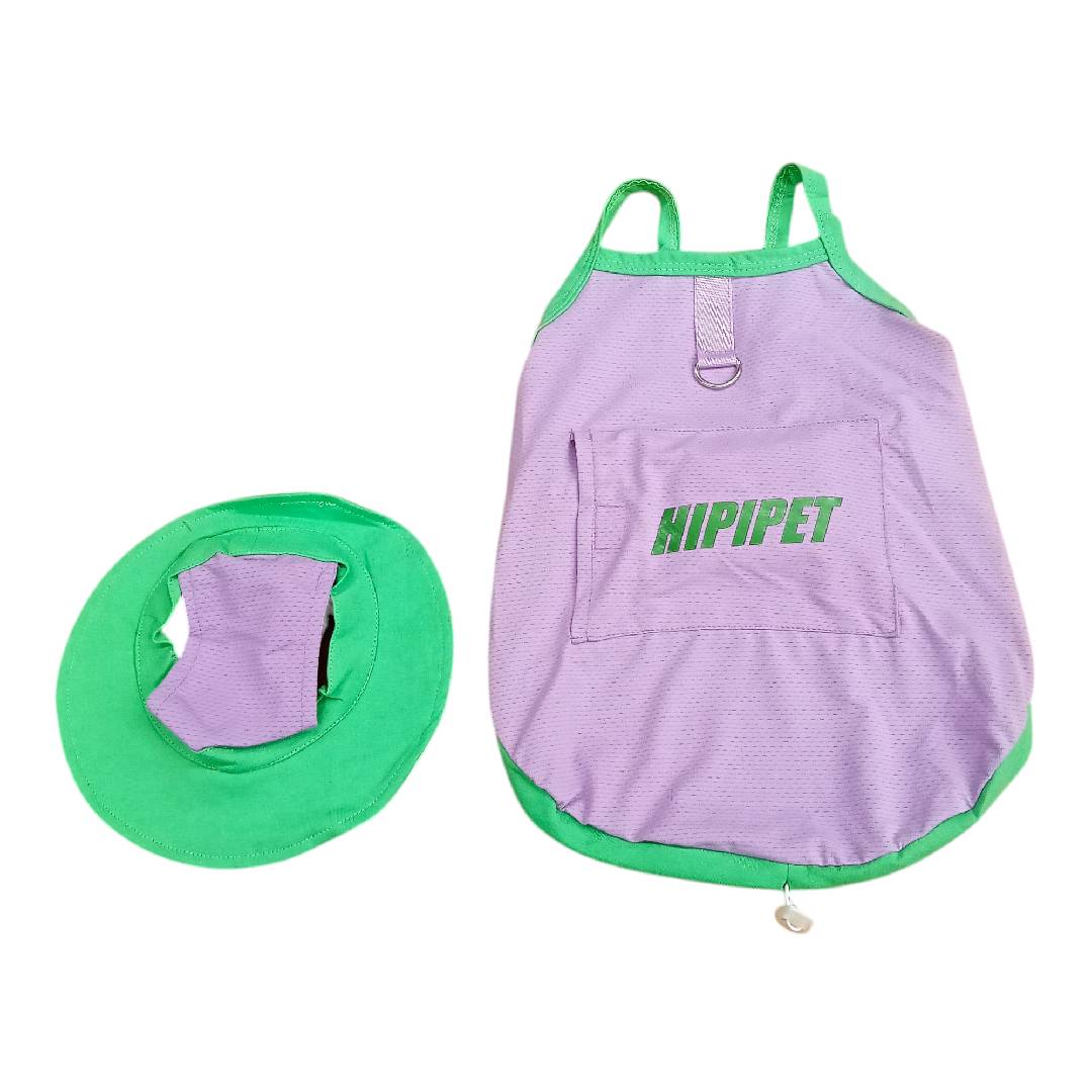 CT4437 1 Pieza De Ropa De Verano Con Gel Refrescante Y Gorro Para Mascota