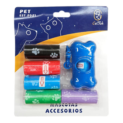 CT7555 1 Pieza De Dispensador con 6 Rollos De Bolsa Para Mascota