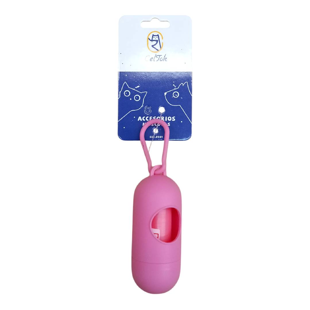 CT2444 1 Pieza Dispensador De Rollo Diseño "Pildora" y 1 Rollo De Bolsas De Basura Para Mascota