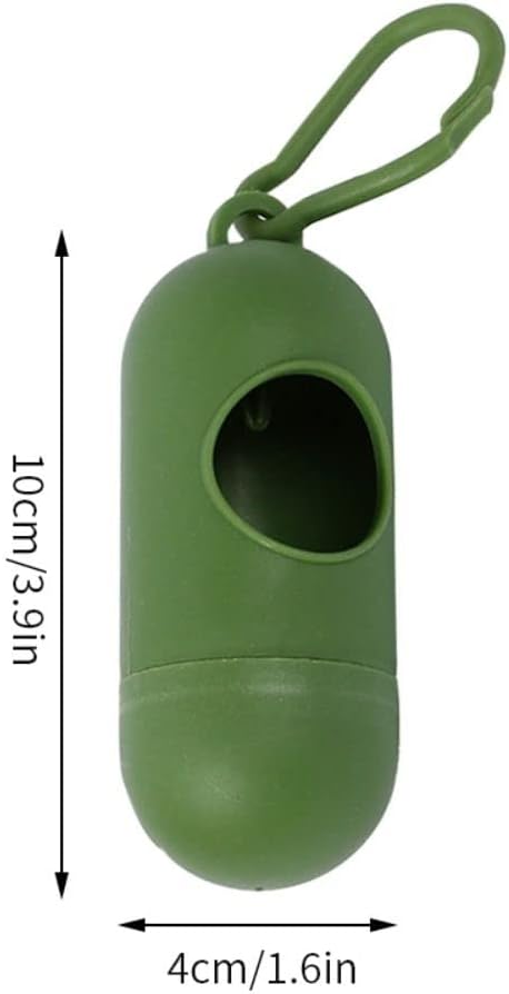 CT2444 1 Pieza Dispensador De Rollo Diseño "Pildora" y 1 Rollo De Bolsas De Basura Para Mascota
