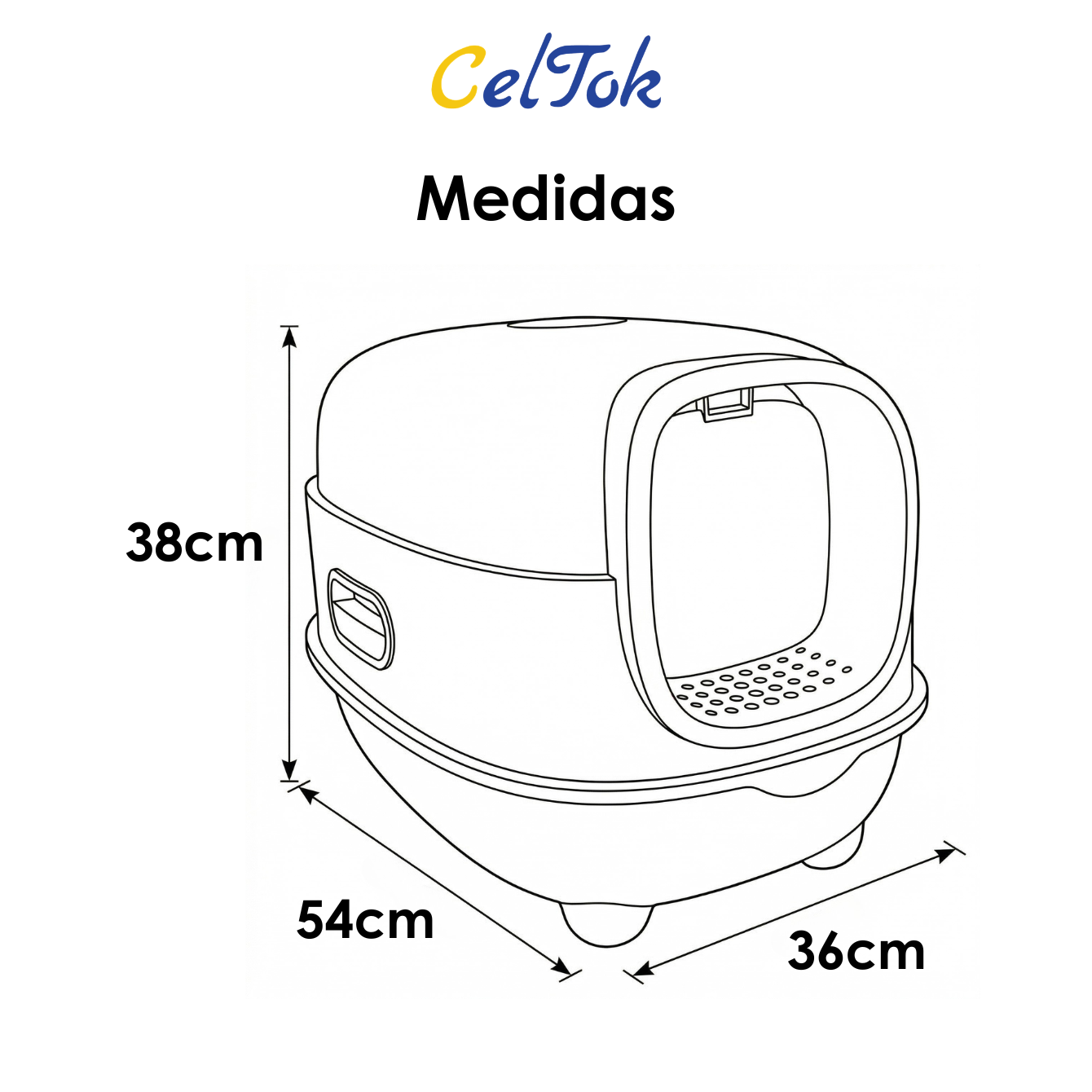 CT7880 1 Pieza De Arenero Cerrado Con Pala Para Gato