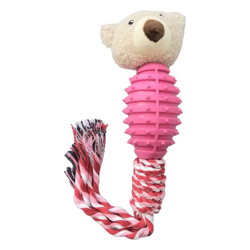 CT9604 1 Pieza De Juguete Mordedor De Peluche Con Diseño de Animalito Para Mascota