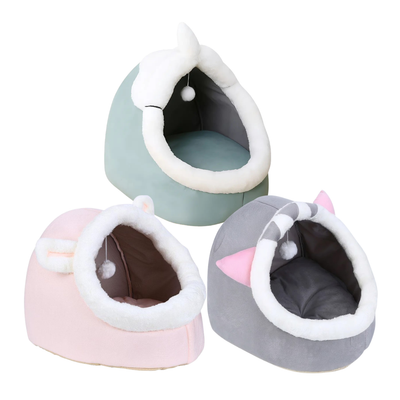 CT3118 1 Pieza De Cama Cueva De Felpa Suave Antideslizante Cojín Reversible Y Juguete Para Mascotas
