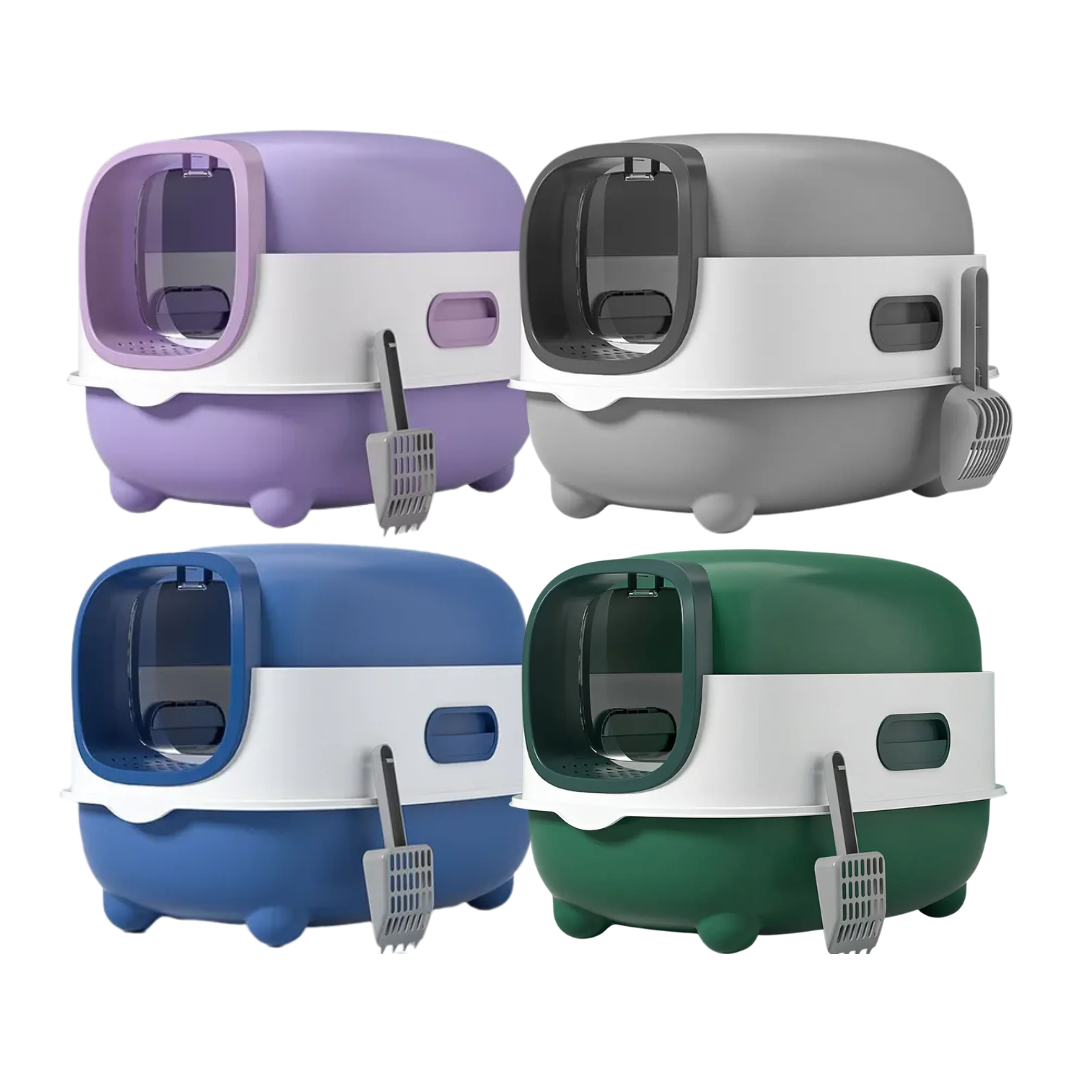 CT7880 1 Pieza De Arenero Grande Tipo Domo Modulable 2 En 1 Con Pala Para Mascota