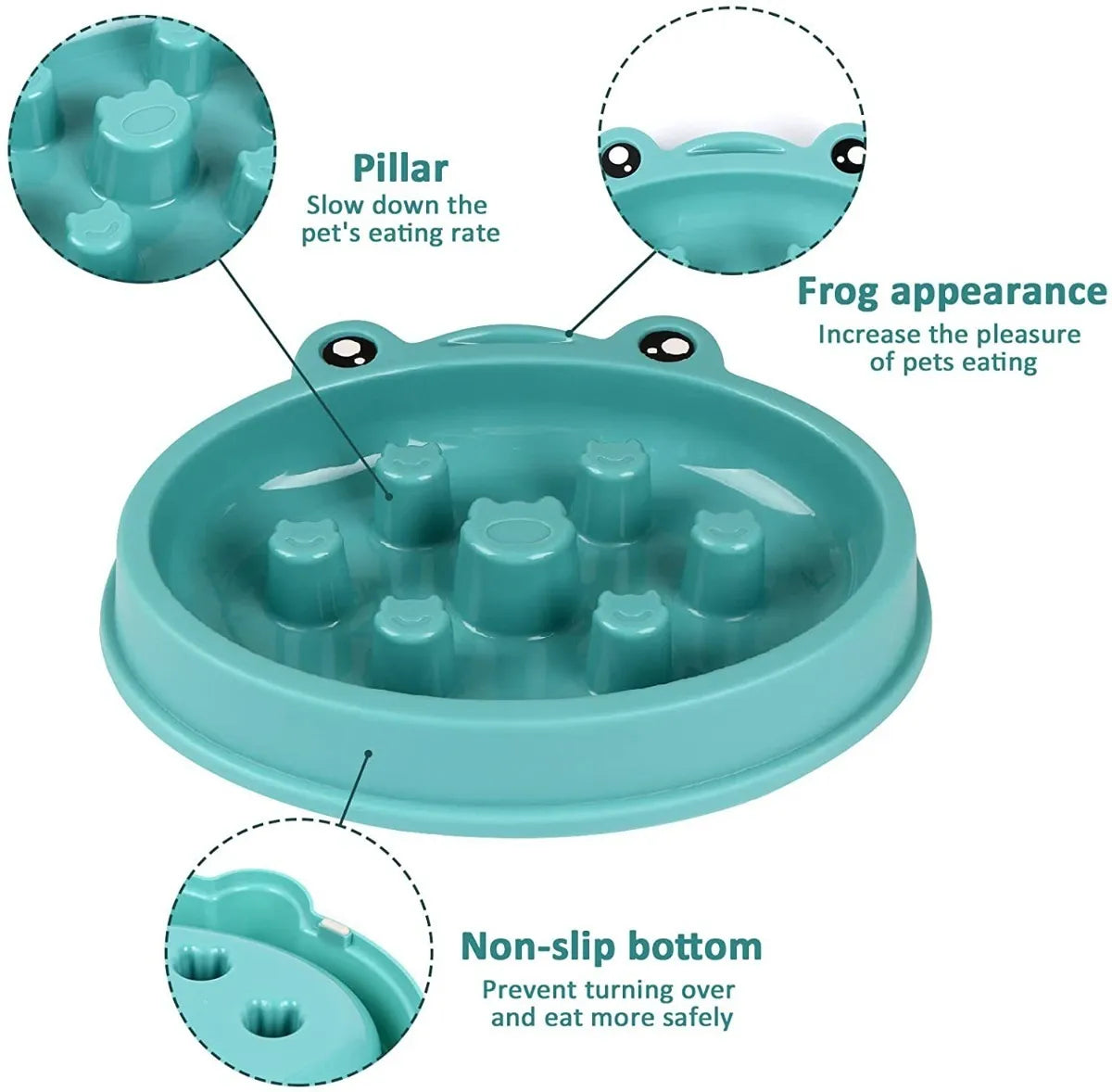CT1948 1 Pieza Tazón De Alimentación Lenta Para Perro