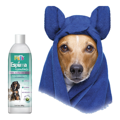 FL3942 1 Pieza Espuma Para Baño En Seco Para Mascota