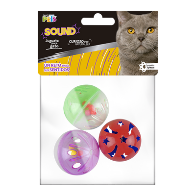 FL8266 1 Set 3 Piezas Juguete Sound Pelota Con Sonido Para Mascotas