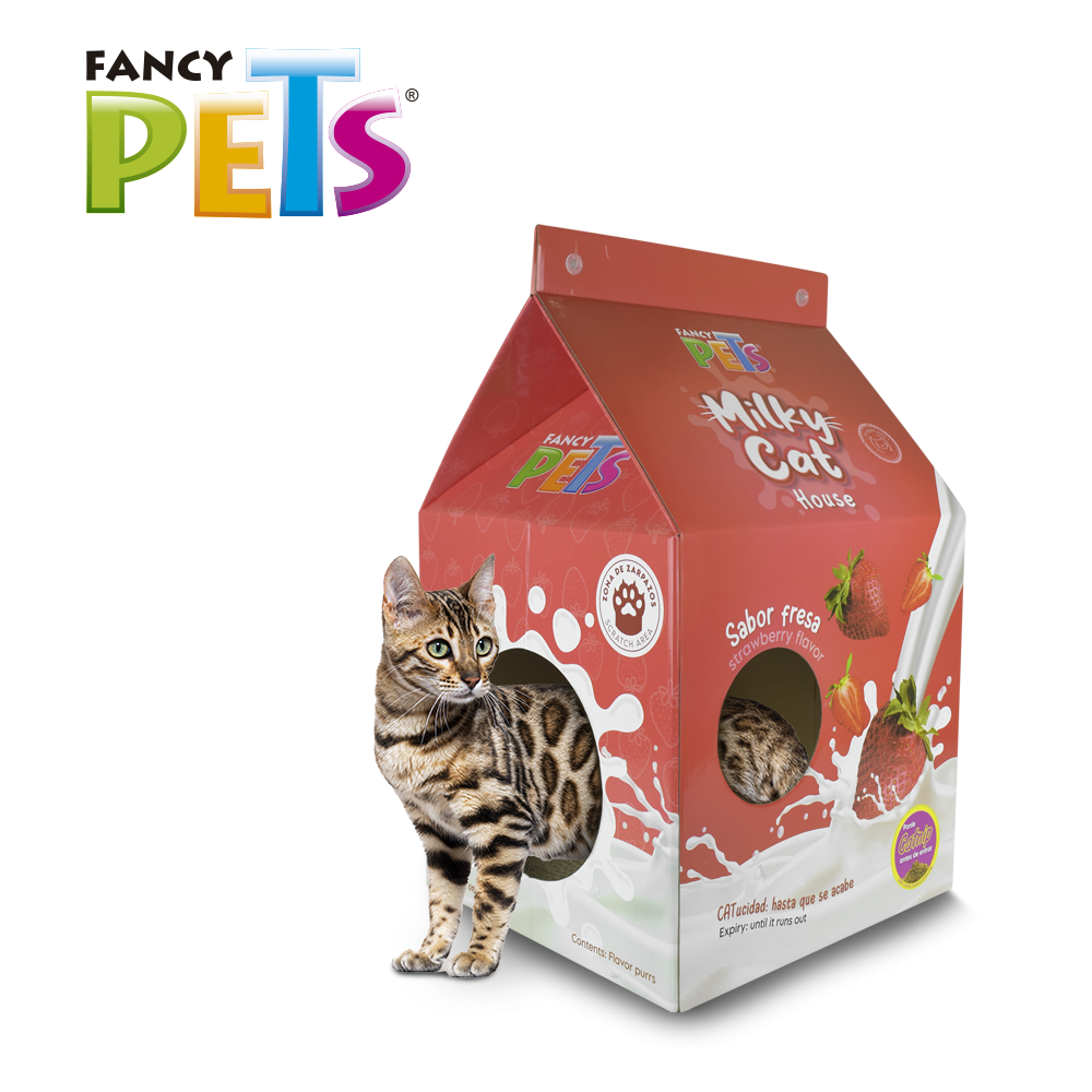 FL8495 1 Pieza De Caja De Carton Con Rascador Fresa