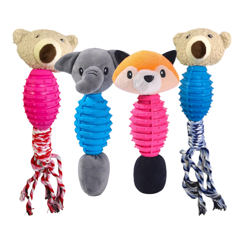 CT9604 1 Pieza De Juguete Mordedor De Peluche Con Diseño de Animalito Para Mascota
