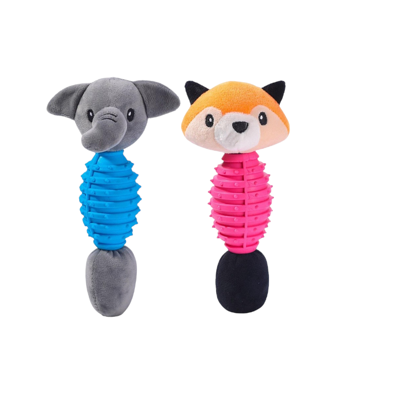 CT9604 1 Pieza De Juguete Mordedor De Peluche Con Diseño de Animalito Para Mascota