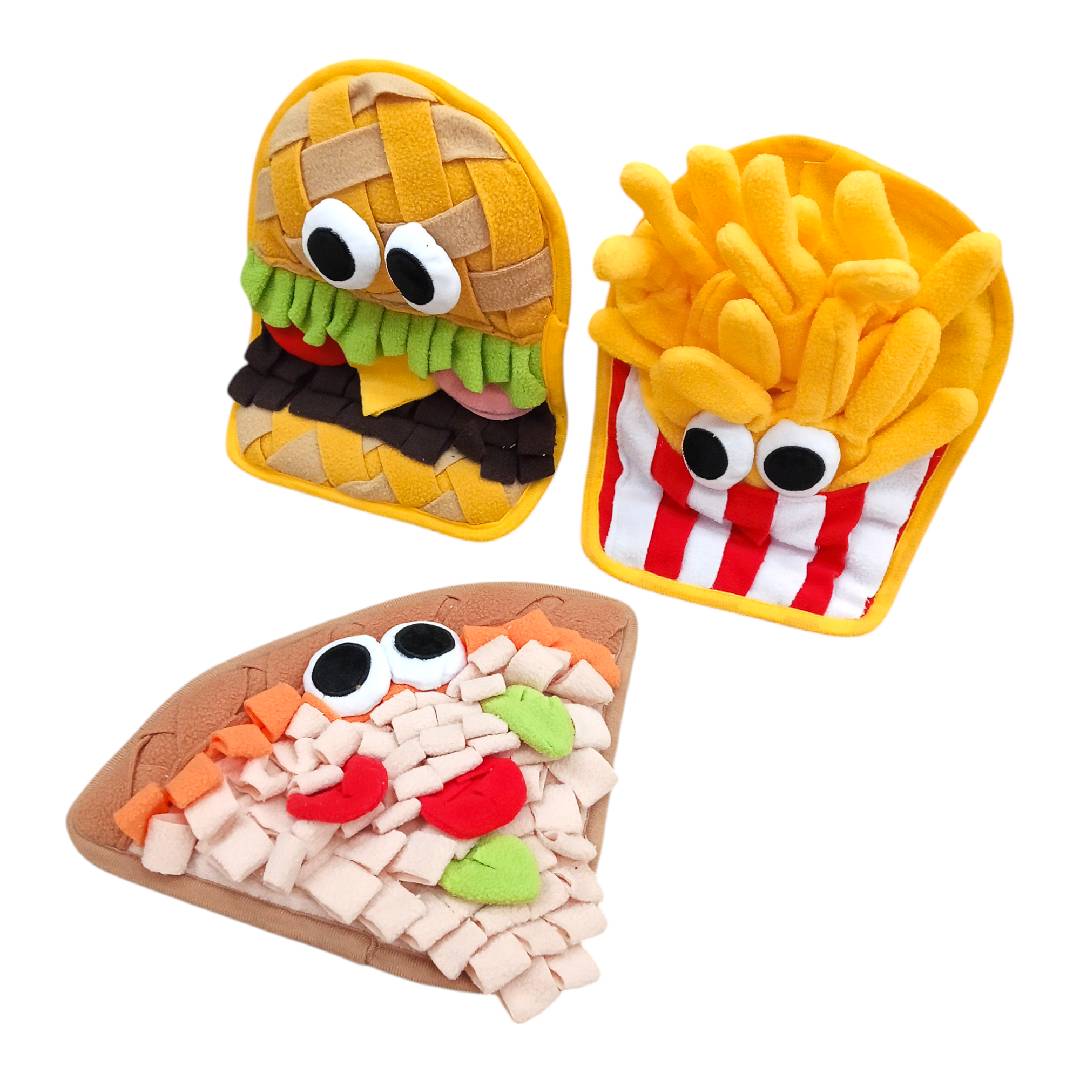 CT0283 1 Pieza Tapete de Estimulación Olfativa Diseño de Comida Para Mascotas