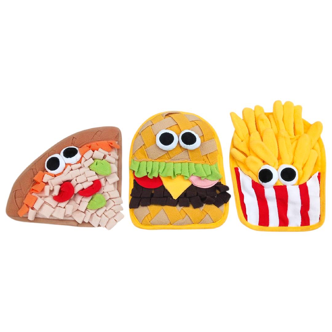 CT0283 1 Pieza Tapete de Estimulación Olfativa Diseño de Comida Para Mascotas