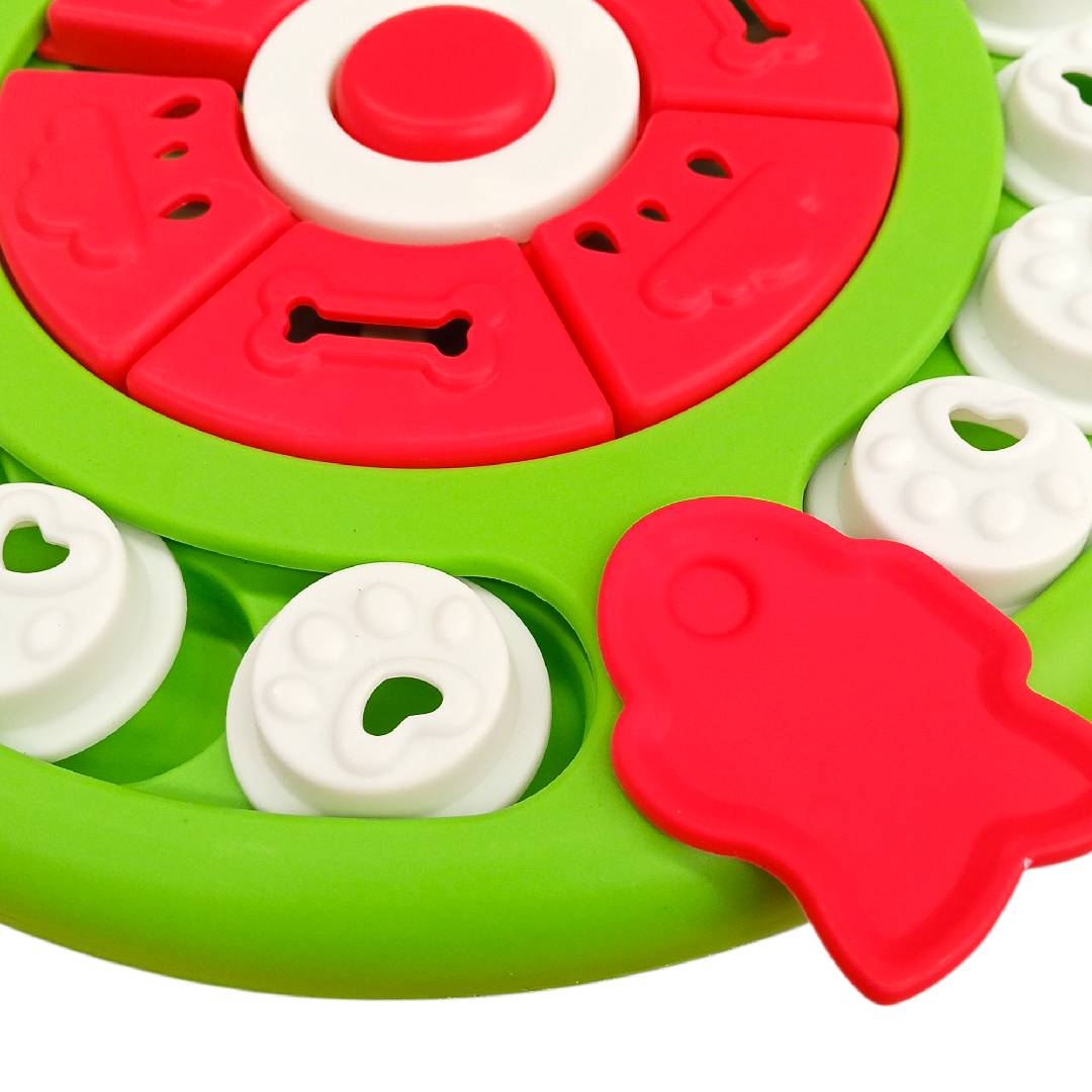 CT0306 1 Pieza De Juguete Interactivo Tipo Rompecabezas Comedero Lento Con Piezas Deslizables Para Mascotas