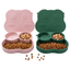 CT0312 1 Pieza De Tazón Flexible De Silicón Con 3 Divisiones Y Tapa Diseño Ranita Para Mascota