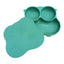 CT0312 1 Pieza De Tazón Flexible De Silicón Con 3 Divisiones Y Tapa Diseño Ranita Para Mascota