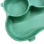 CT0312 1 Pieza De Tazón Flexible De Silicón Con 3 Divisiones Y Tapa Diseño Ranita Para Mascota