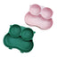CT0312 1 Pieza De Tazón Flexible De Silicón Con 3 Divisiones Y Tapa Diseño Ranita Para Mascota