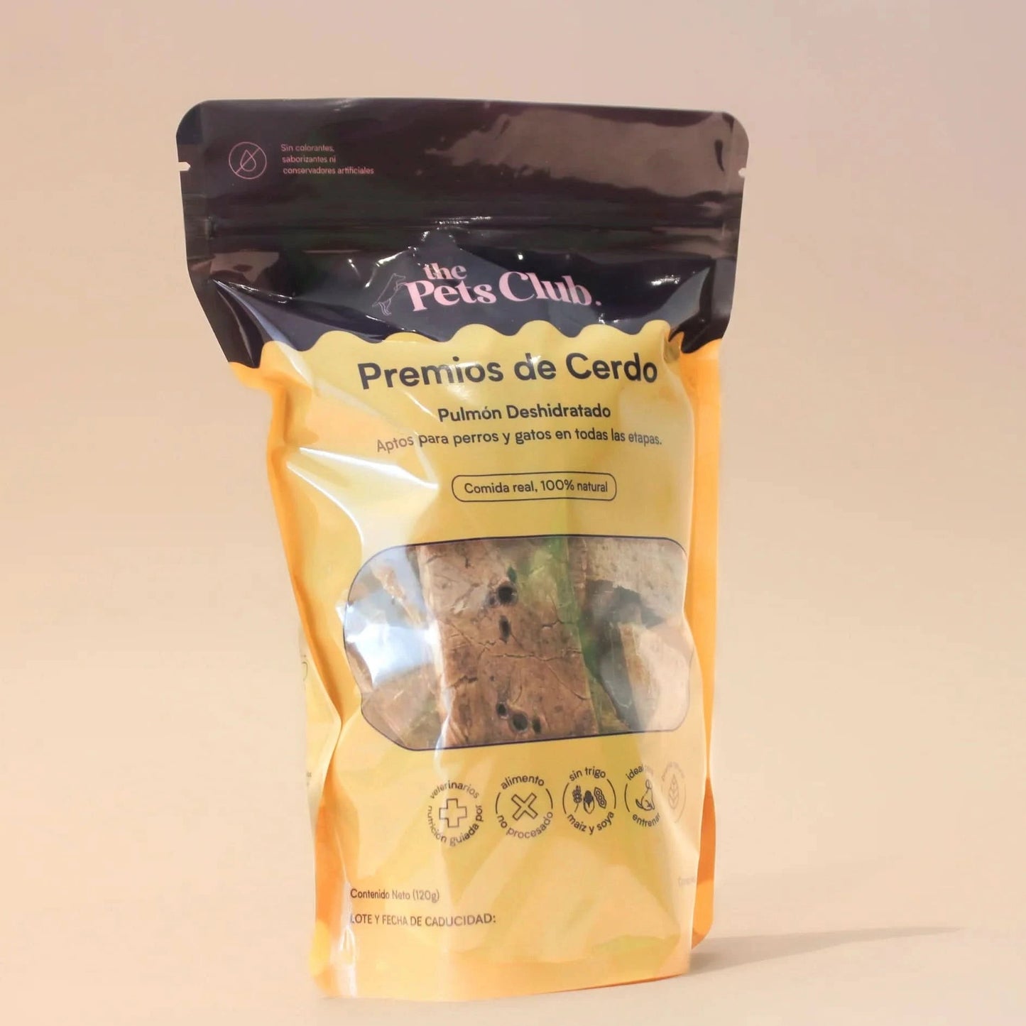 CT0647 90gr Premios De Cerdo Pulmón Deshidratado