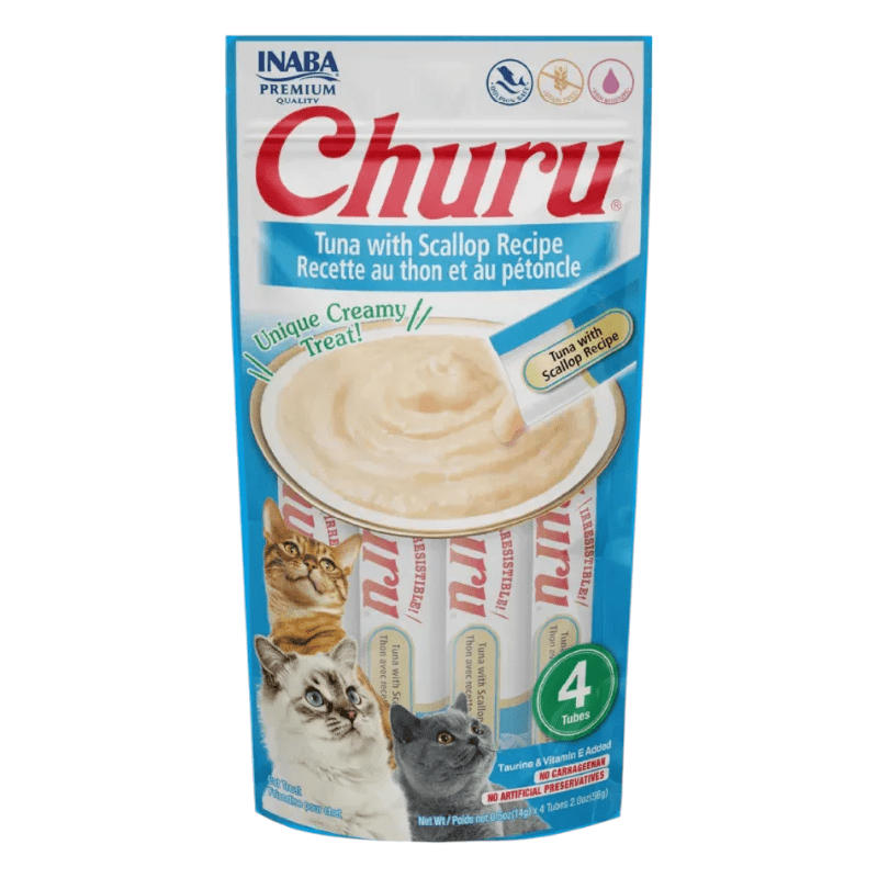 CT0658 4 Piezas De Tubos Churu Atun Vieiras Para Mascota
