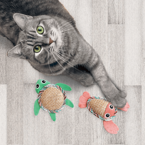 CT3000  1 Set de 2 Piezas Juguetes Amigos Tropicales Para Mascotas