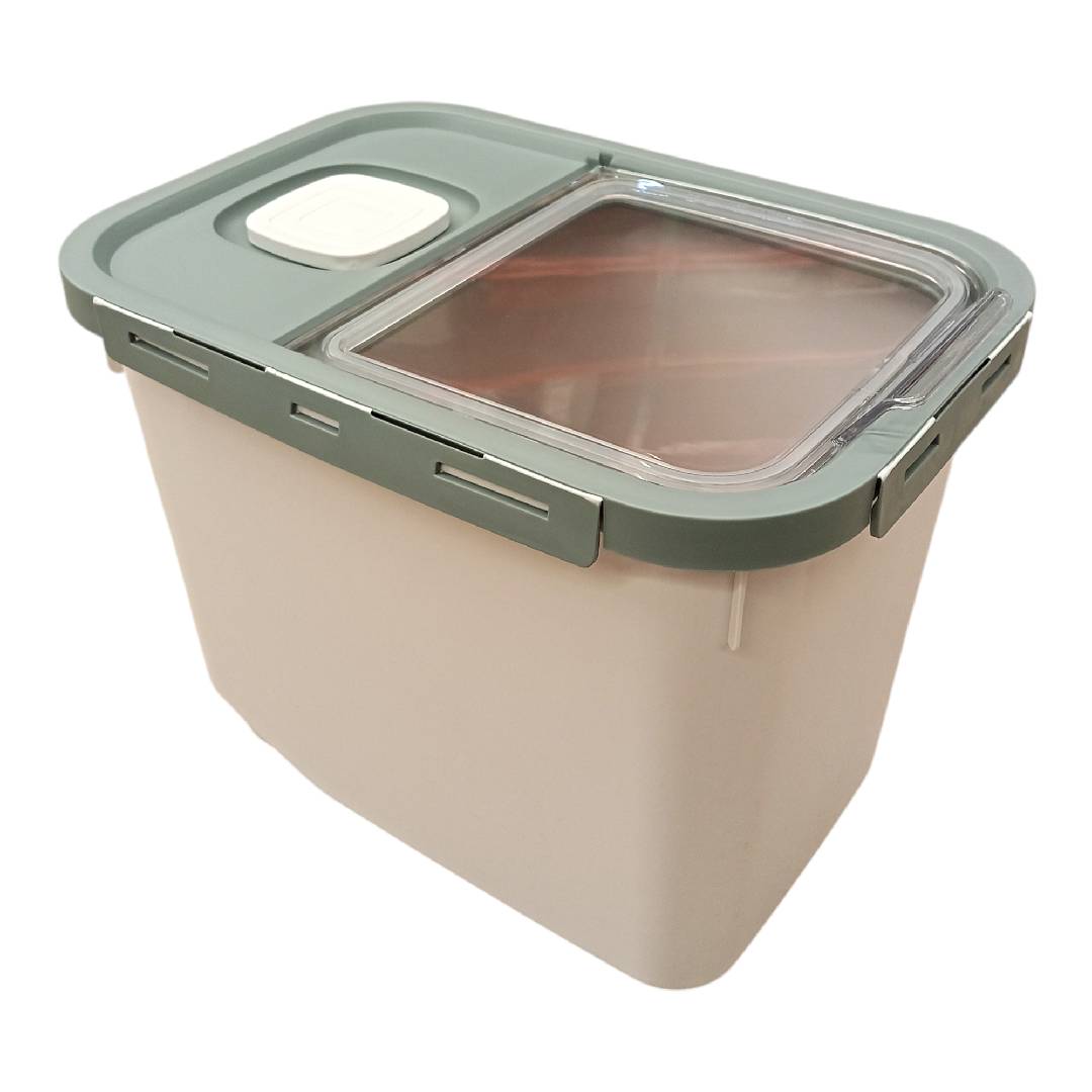 CT3034 1 Pieza De Contenedor Hermético Multiusos 5kg - 7kg Con Cuchara Y Tapa Transparente Para Granos Secos y Alimento Para Mascotas