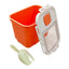 CT3034 1 Pieza De Contenedor Hermético Multiusos 5kg - 7kg Con Cuchara Y Tapa Transparente Para Granos Secos y Alimento Para Mascotas