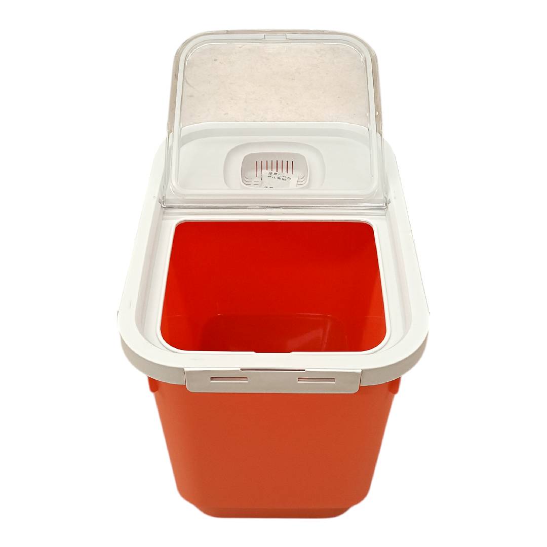 CT3034 1 Pieza De Contenedor Hermético Multiusos 5kg - 7kg Con Cuchara Y Tapa Transparente Para Granos Secos y Alimento Para Mascotas