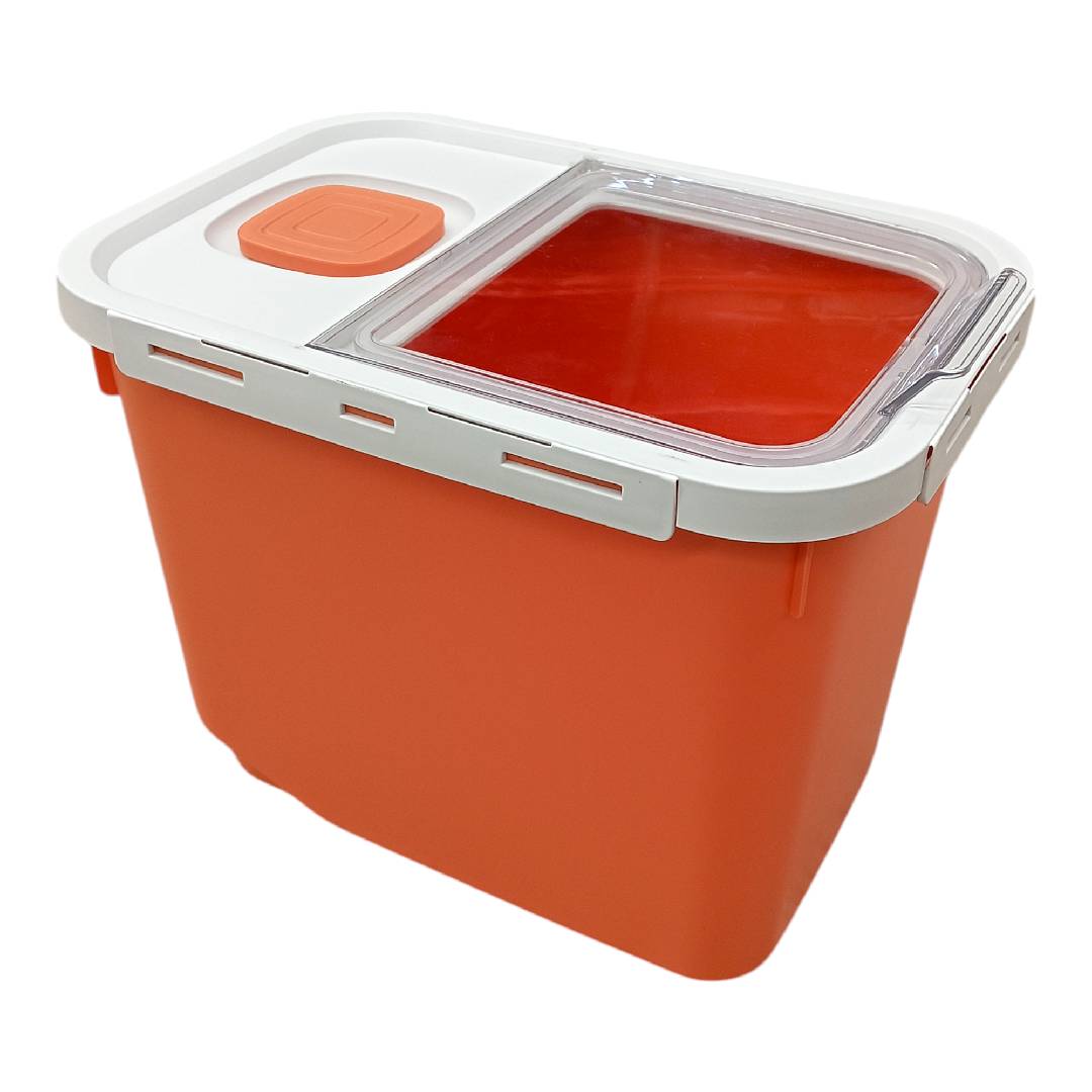CT3034 1 Pieza De Contenedor Hermético Multiusos 5kg - 7kg Con Cuchara Y Tapa Transparente Para Granos Secos y Alimento Para Mascotas